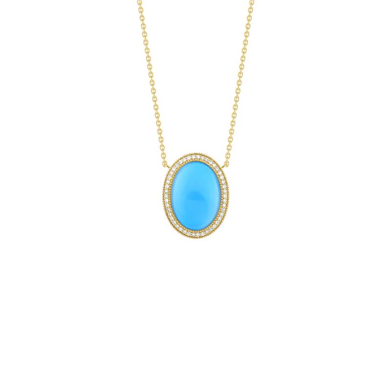 Oval Turquoise Necklace