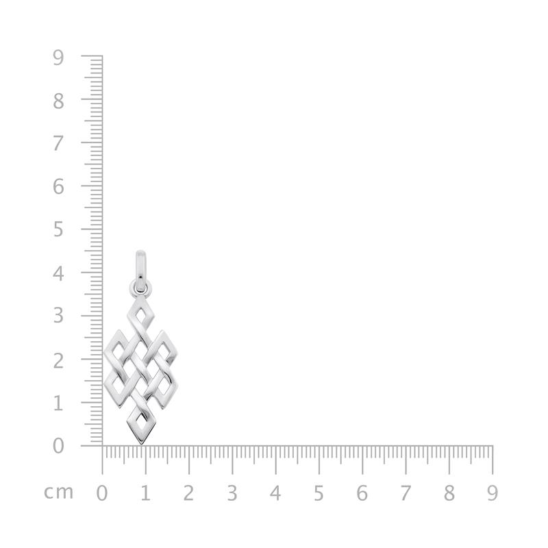 Infinity knot pendant Silver, with chain — view 4
