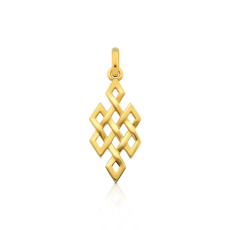 Infinity knot pendant 14k Solid yellow gold, pendant only - 3.75g
