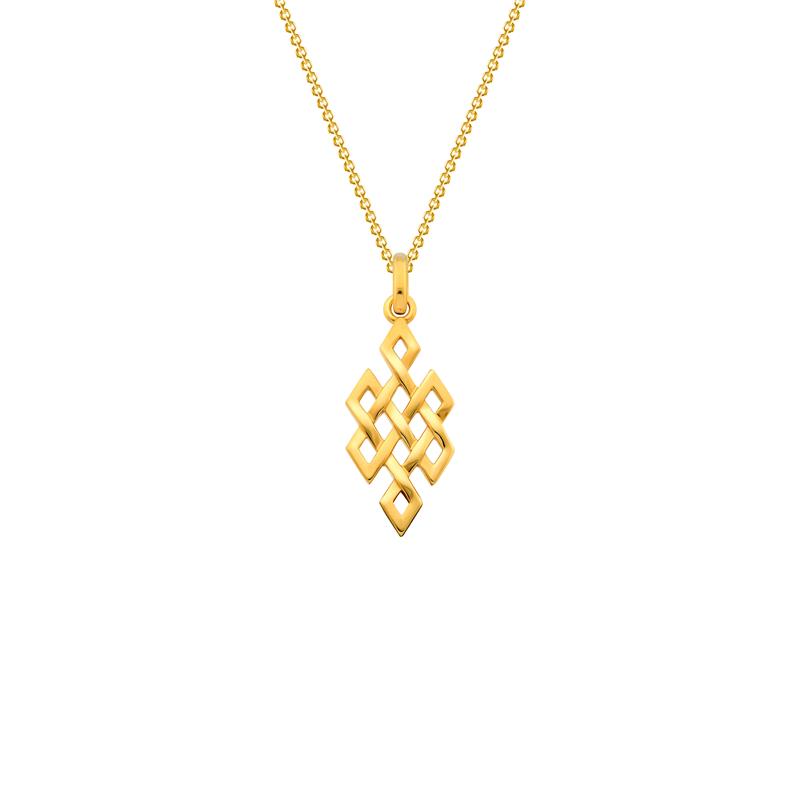 Infinity knot pendant 14k Solid yellow gold, pendant only - 3.75g — view 3