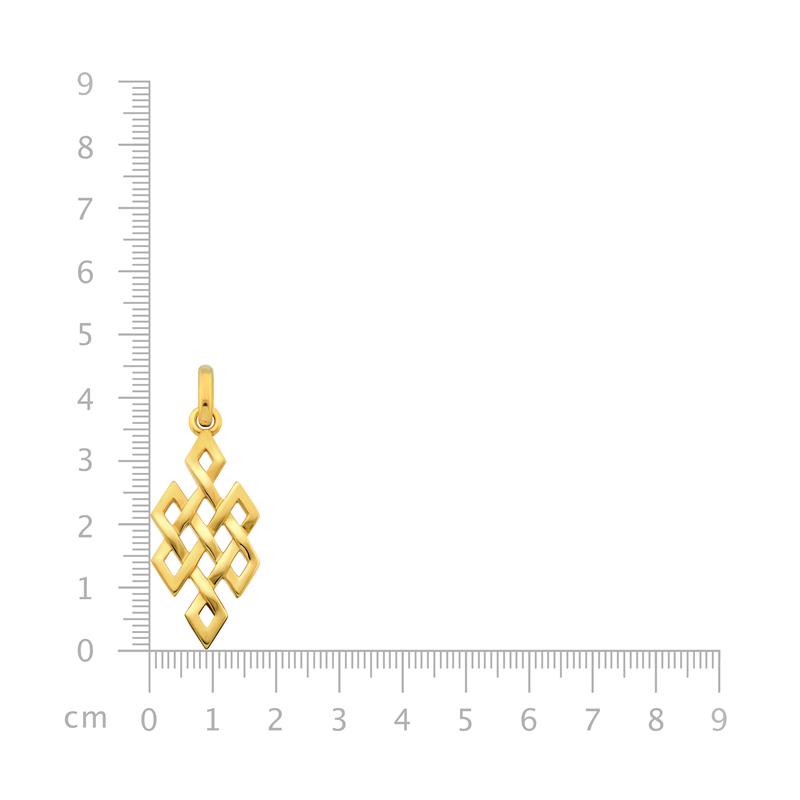 Infinity knot pendant 14k Solid yellow gold, pendant only - 3.75g — view 4