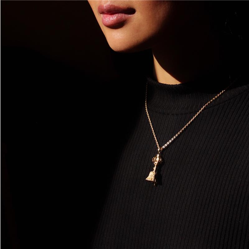 Bell pendant large Gold plated 5.91g