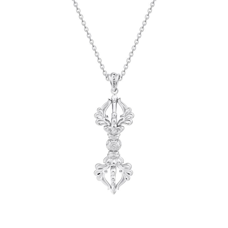 Vajra Pendant, Medium Size. Silver, with chain 62-45cm