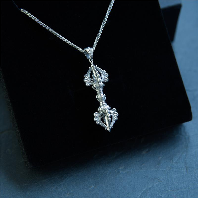 Vajra Pendant, Medium Size. Silver, with chain 62-45cm — view 4