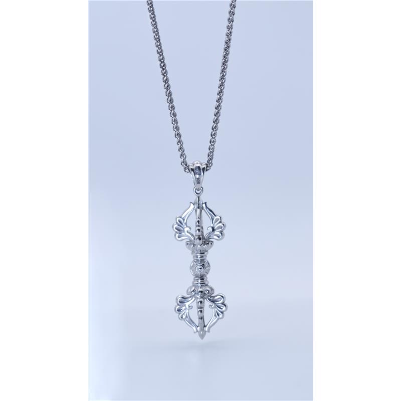 Vajra Pendant, Medium Size. Silver, with chain 62-45cm — view 6