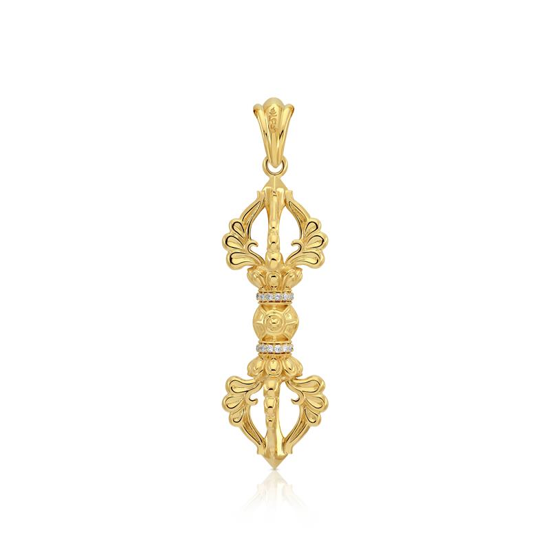 Vajra Pendant, Medium Size. 18k gold, 7.00