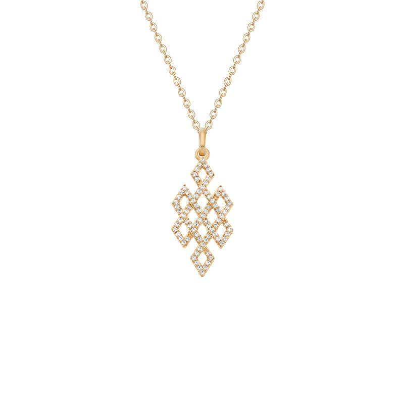 Endless Knot Diamond Pendant