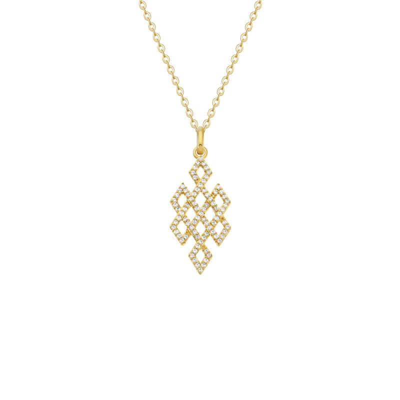 Endless Knot Diamond Pendant