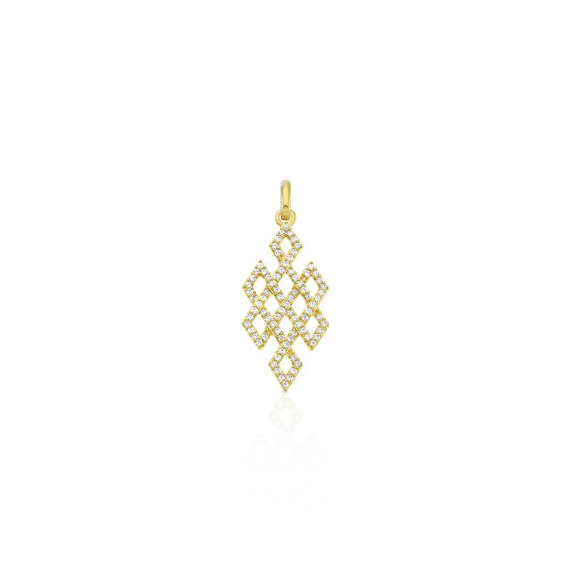 Endless Knot Diamond Pendant — view 4