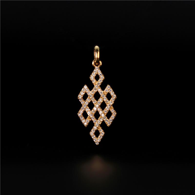 Endless Knot Diamond Pendant — view 5