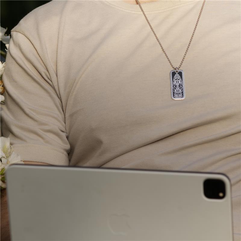 Dogtag Pendant, Silver — view 4