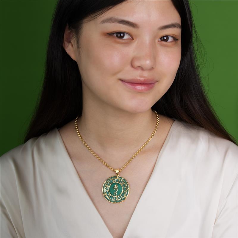 Tara Mantra Agate Pendant