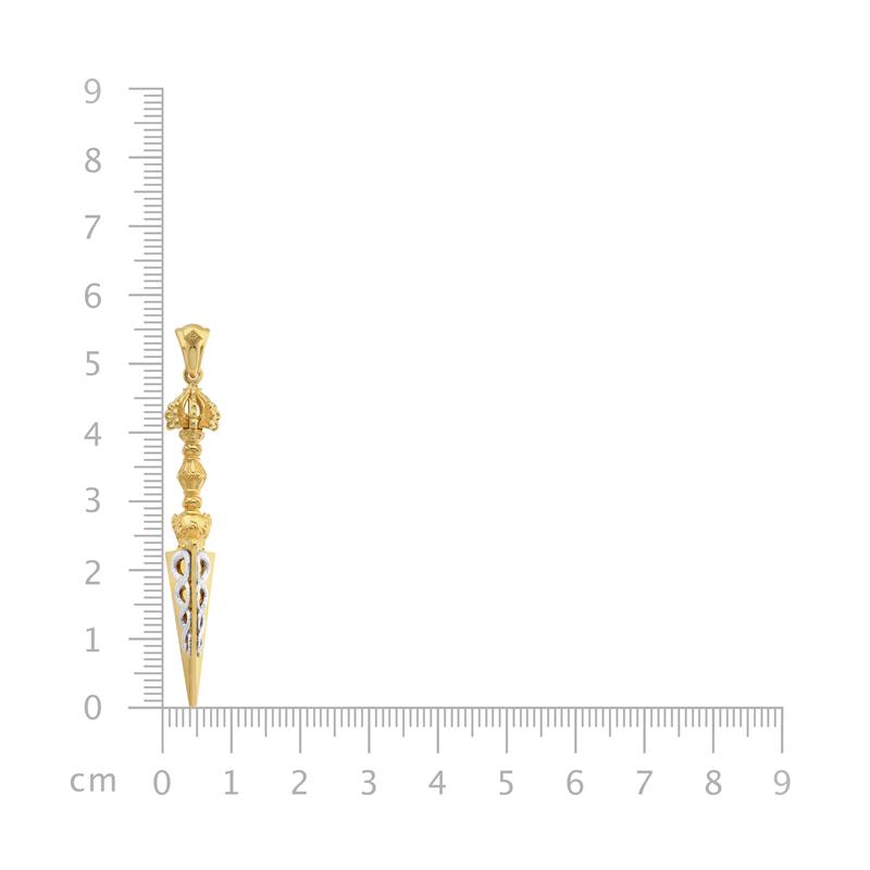 Phurba Pendant medium, 14k yellow & white gold, 4.98g, Pendant only — view 4