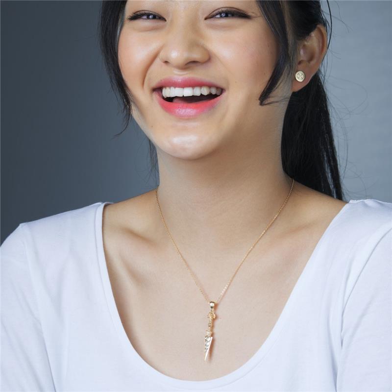 Phurba Pendant medium, 14k yellow & white gold, 4.98g, Pendant only