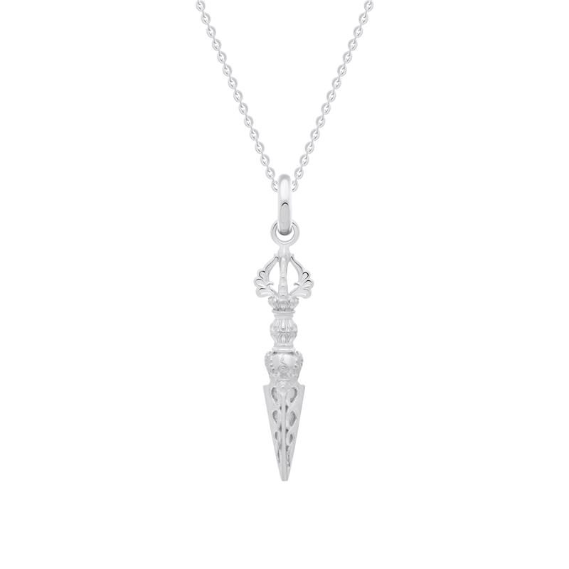 Phurba Pendant Small, Silver, With chain 45cm 4.04g