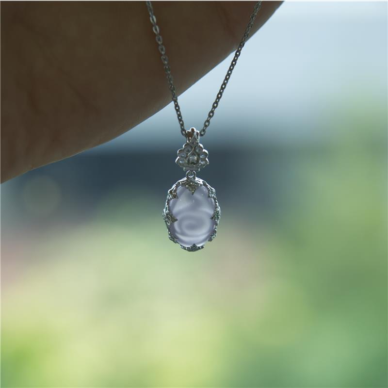 "Ratna" Blue Quartz Pendant — view 5