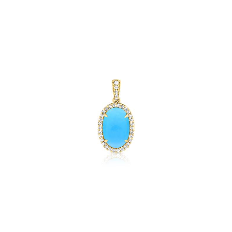 Oval Pendant Turquoise