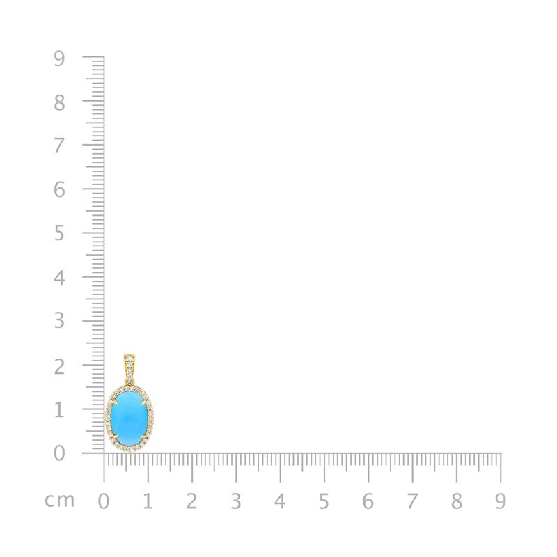 Oval Pendant Turquoise