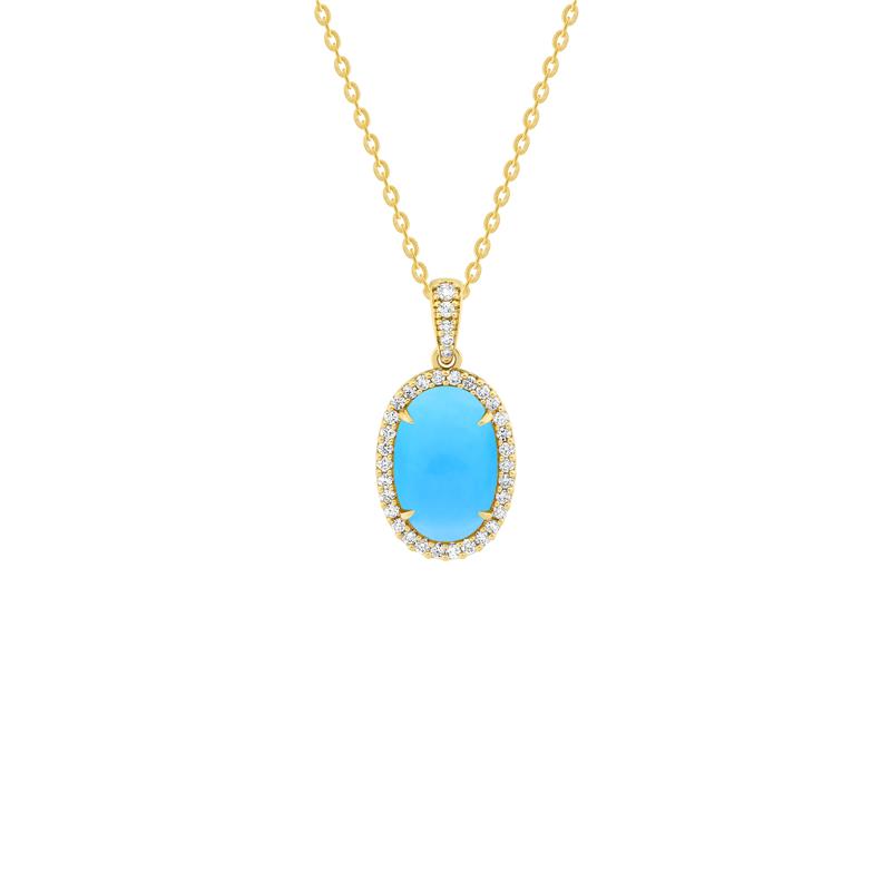 Oval Pendant Turquoise — view 3
