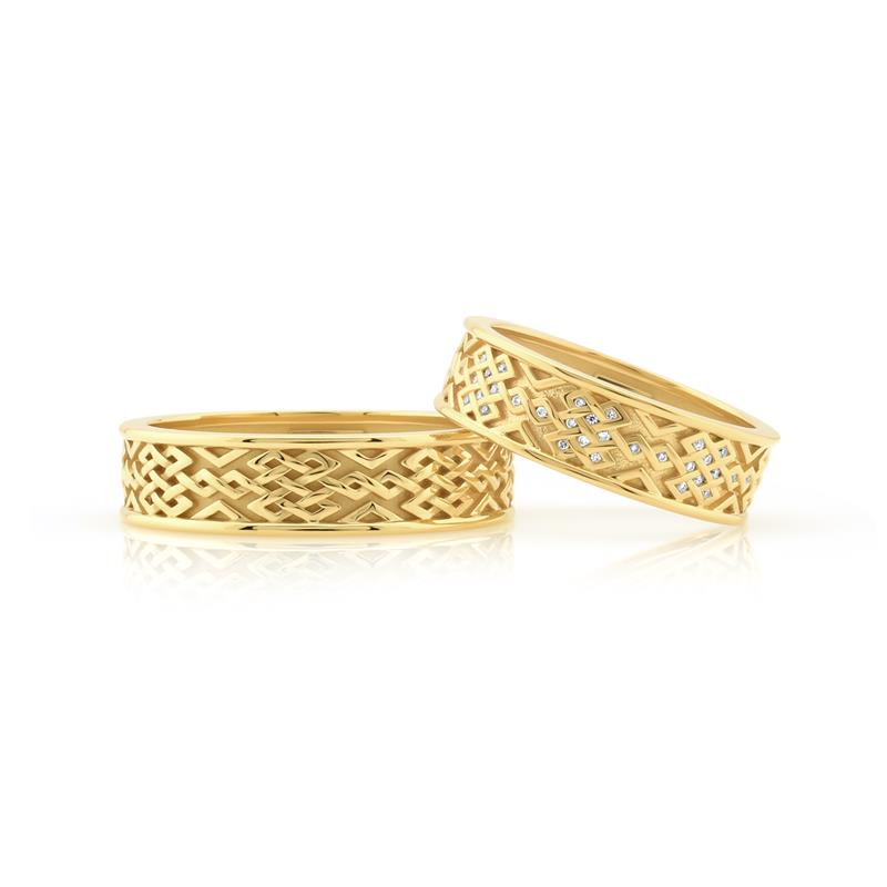 18K Infinity Knot Eternal Band, With Background, full diamonds .13 cts. 5.01g female size (51-55) — view 3