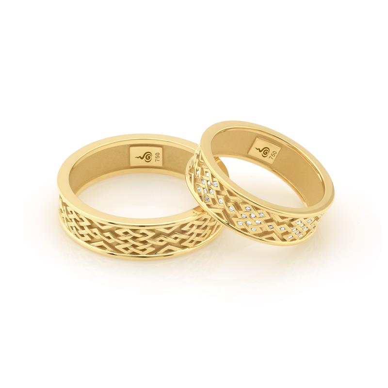18K Infinity Knot Eternal Band, With Background, full diamonds .13 cts. 5.01g female size (51-55) — view 4