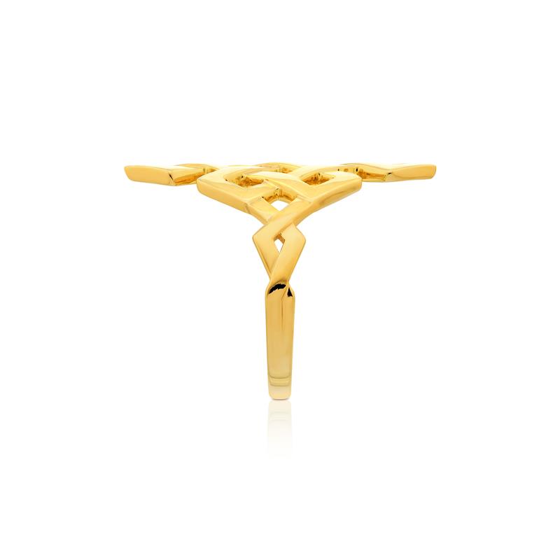 Infinity Knot Ring, 14k Gold 4.9g — view 3