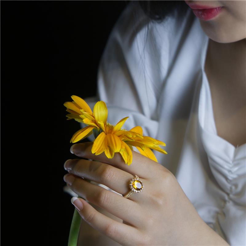 Citrine “Sunshine” Vajra Ring — view 8