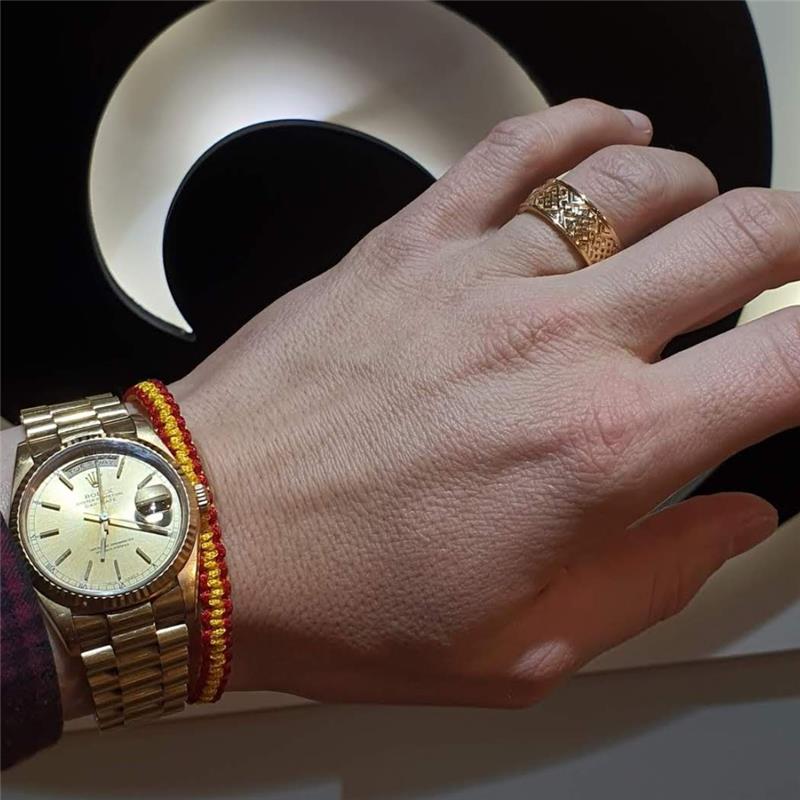 Endless Knot Ring Thicker, Seamless 18K Yellow Gold 11.37 Male size (size 61\) — view 8