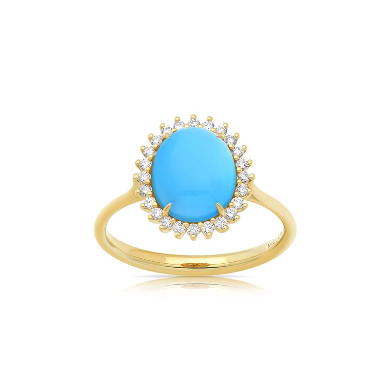 Turquoise Cabochon Earrings