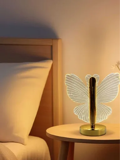 تيبل لامب أكريلك بتصميم فراشة