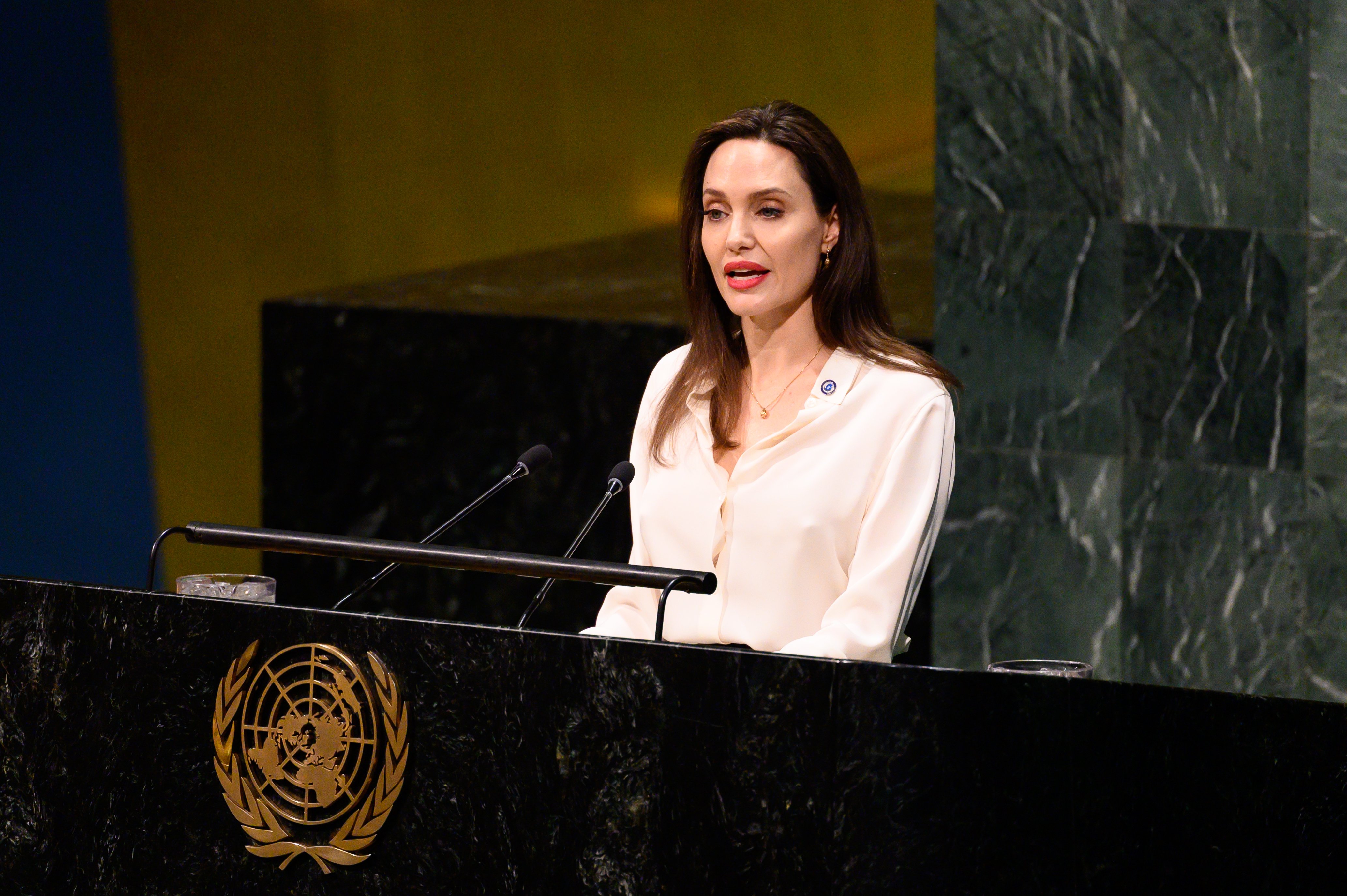 Angelina Jolie addressing the UN