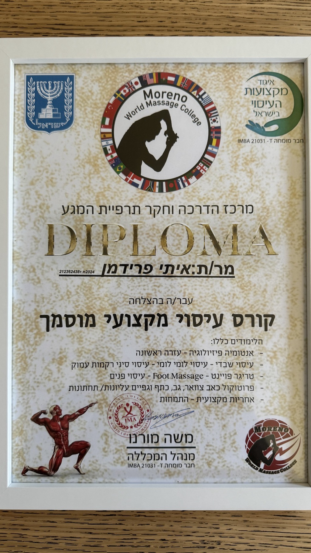 דוגמאת עבודה של העסק