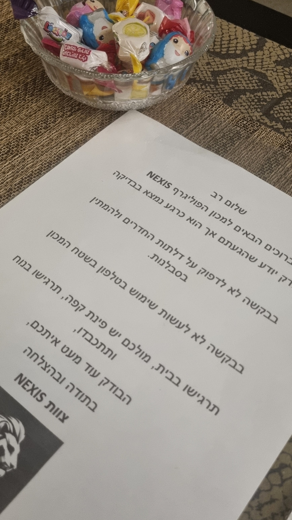 דוגמאת עבודה של העסק