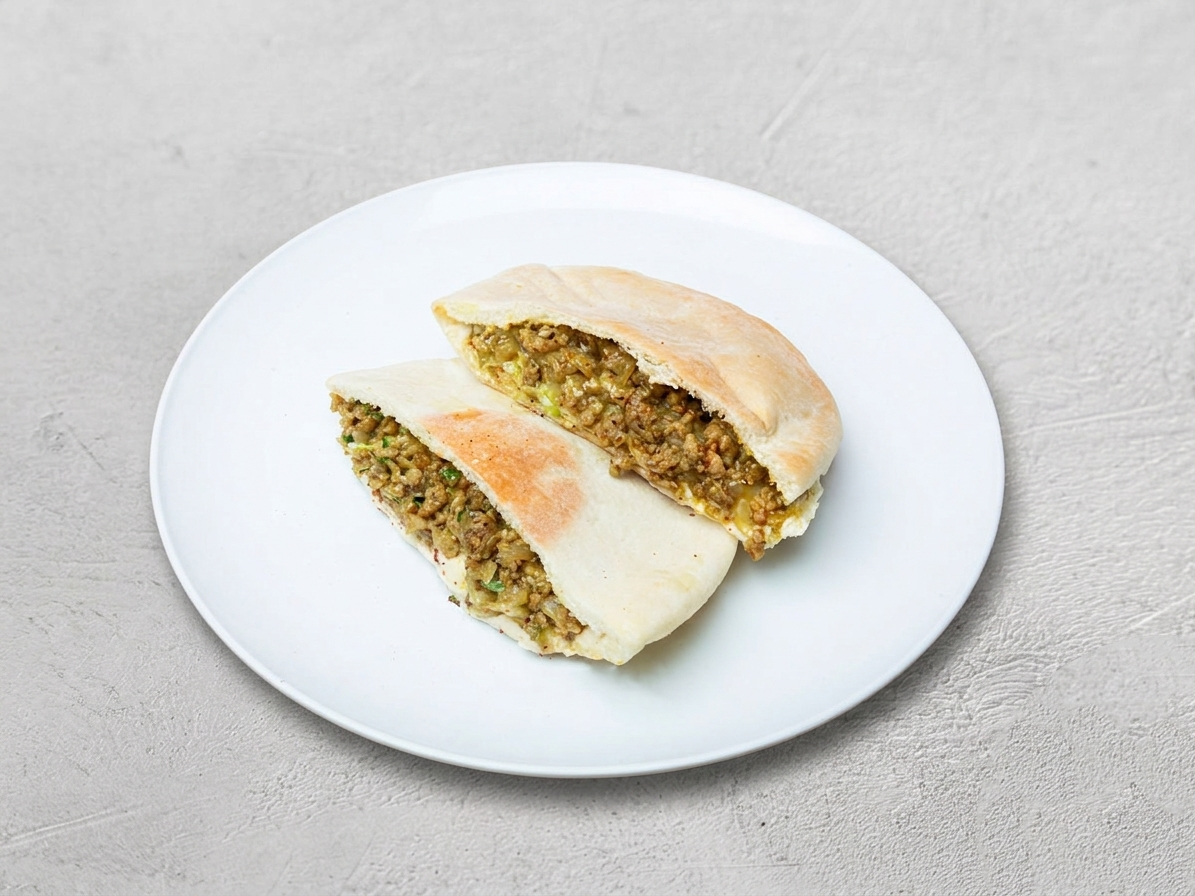 Hummus with Meat Sandwish