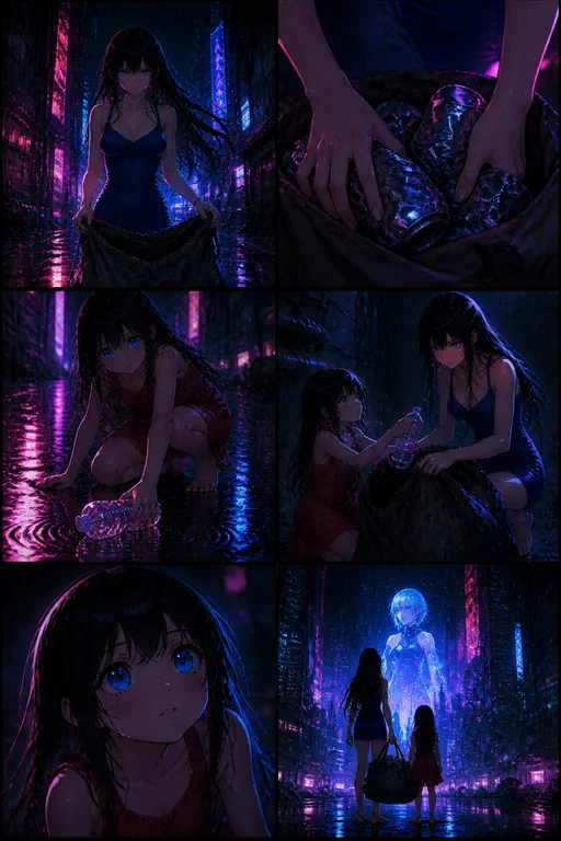 Neon Echoes in the Rain