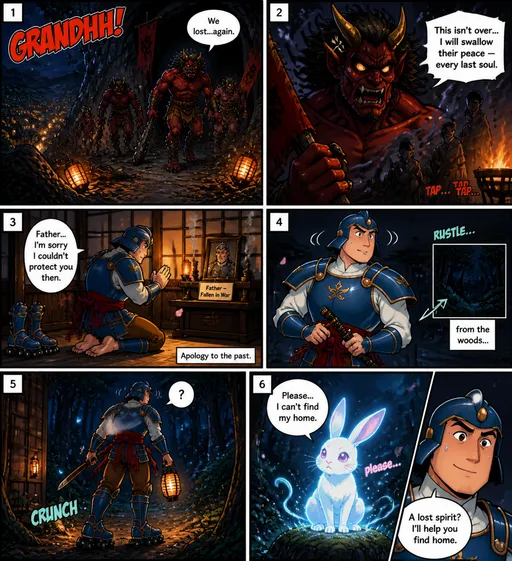 the roller skating Samurai Panel 2