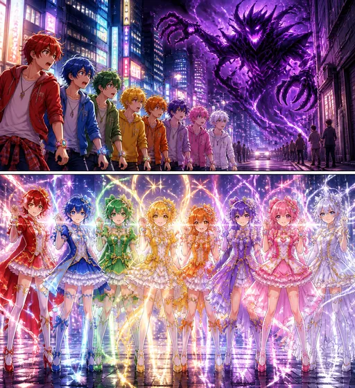 Neon Bloom Magical Guardians