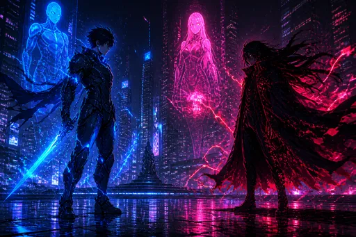 Neon-Duell der Helden