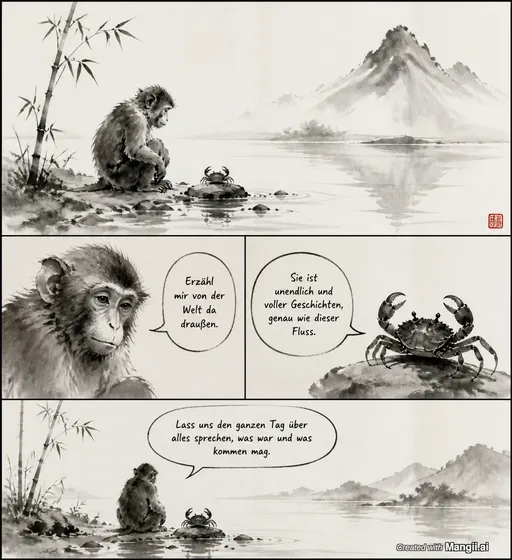Der einsame Affe und die Krabbe