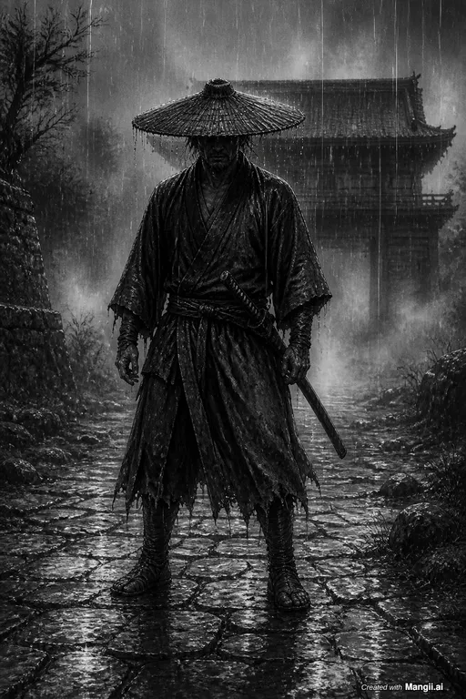 Le Dernier Ronin sous la Pluie