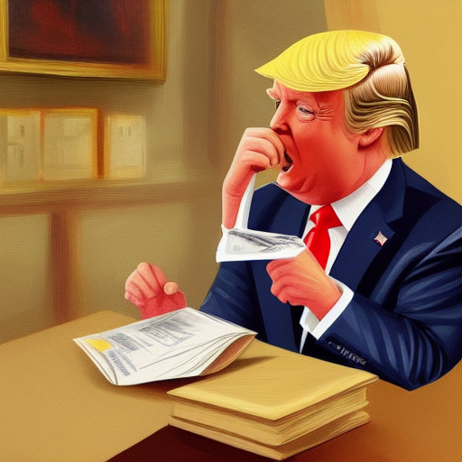 Donald Trump eating documents