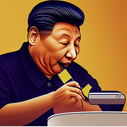 Xi Jinping eating microchip