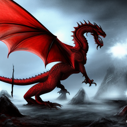 The death of Scoria the red dragon