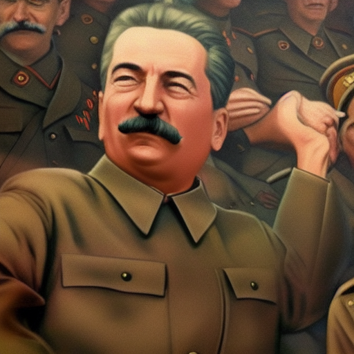 Stalin clapping in approval
