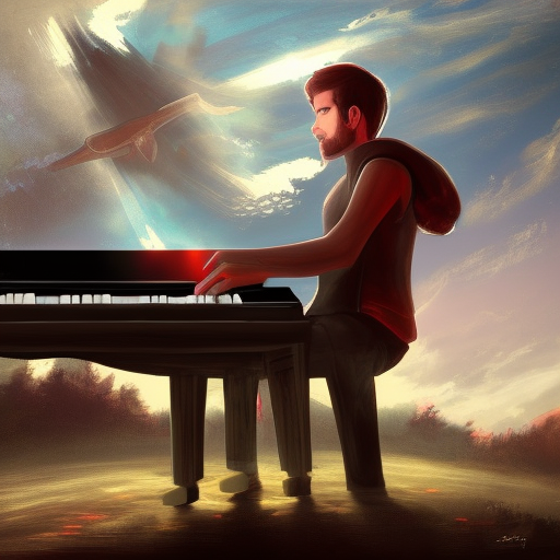 Steven (Destiny) Kenneth Bonnell II playing the piano