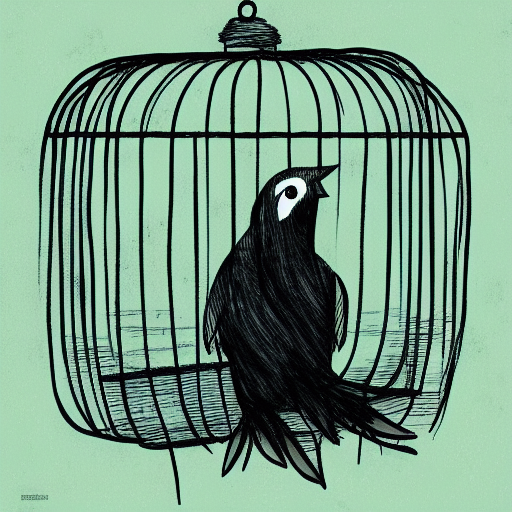 twitter bird in a cage