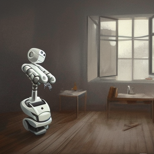 robot rearranging a room