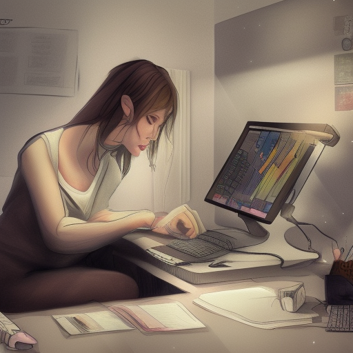 working, office, 8k, beautiful, illustration