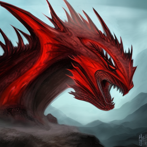 Scoria the terrible red dragon