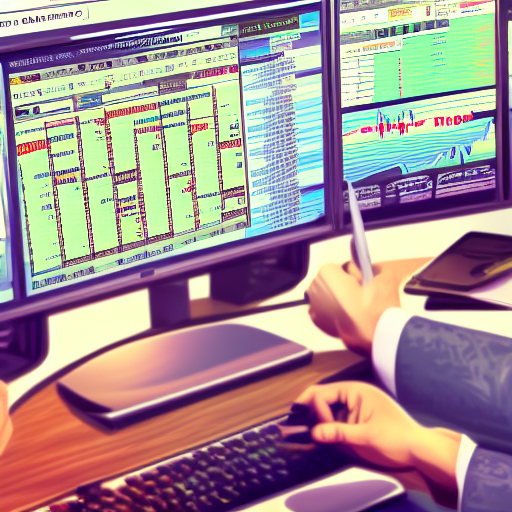many trades scrolling past a real-time stock ticker